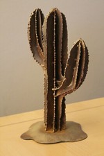 💥 HOT MCM ABSTRACT BRUTALIST CACTUS SCULPTURE VTG 60S TORCH CUT ART C JERE 💥 picture