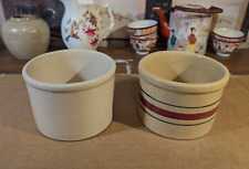Roseville Pottery pair of pint crocks jars kitchen stuff picture