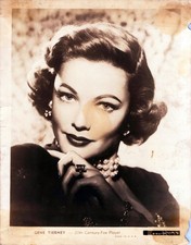HOLLYWOOD BEAUTY GENE TIERNEY STUNNING PORTRAIT 1940s VINTAGE ORIG PHOTO MA94 picture