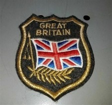 VINTAGE 1970's 1980's Great Britain Crest Patch - NEVER USED - IRON OR SEW ON picture