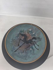 Vintage Sagitta Holland Enamel Copper Horse Bowl Dish Mid Century Modern Signed picture
