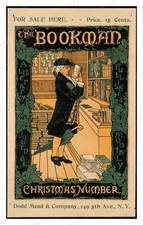 1890s Bookman Christmas Cover Louis Rhead Standard Postcard picture