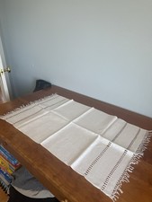 Americana handwoven damask linen table centerpiece runner 20