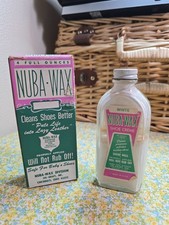  Vtg 1950s Nuba-Wax Shoe Cleaner Box Oil-Kraft Cincinnati MCM Advertising Nos picture