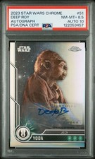 🚀🌟 Deep Roy Signed 2023 Topps Chrome Star Wars Card #51 picture