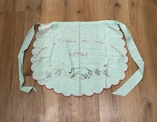 Vintage Azores Portugal Hand Embroidered Apron Tourada Bull Folk Art picture