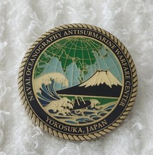 AUTHENTIC NAVAL OCEANOGRAPHY ANTI - SUBMARINE WARFARE JAPAN RARE CHALLENGE COIN picture