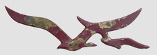 Vintage Mid-Century Modern Wall Art 'Seagulls in Flight' Solid Brass 27