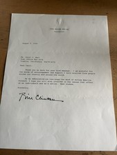 August 2000 President Bill Clinton signed personal letter picture