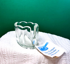 Fenton Clamborn Spoon Holder Clear Glass Mule Shoe Design U.S.A. Vintage New picture