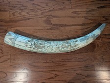 asian carved bovine bone picture