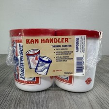Vintage Budweiser Foam Can Koozie Kan Handler Coolers 2-Pack Lifoam Thermal New picture