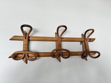 VTG Rattan & Bamboo 1960's coat rack Italian Rosenthal Netter picture