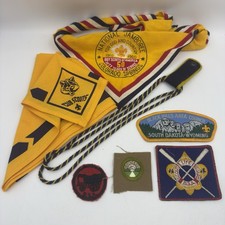 Vintage Boy Scouts Lot: National Jamboree Neckerchief + Patches Conserve BSA Cub picture
