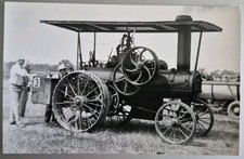 Antique RPPC Postcard Steam Traction Engine Farm Show Spoke Wheels Gears 1940s picture