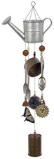 Sunset Vista Designs 92556 Watering Can Metal Wind Chime, Galvanized picture