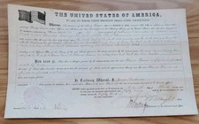 1859 USA Land Grant to Widow of Private Served in War of 1812 James Buchanan picture