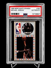 1986 Michael Jordan #163 Merchante Spanish ROOKIE PSA AUTHENTIC European Rookie picture