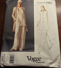 90s VOGUE 1543 EMANUEL UNGARO SIZES 12 14 16 JACKET PANTS TOP Sewing Pattern picture