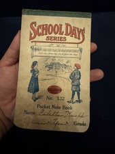1922 Antique Schoolgirl Diary Handwritten Journal School Days Notebook Ephemera picture