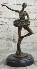 Art Deco Cute Child Ballerina a Bronze Trophy Sculpture Hot Cast Figurine Deal picture