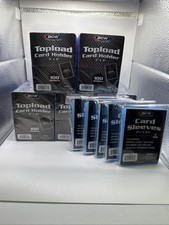 BCW 3X4 35pt 500 Toploaders for Standard Cards  and 500 BCW Soft Sleeves picture