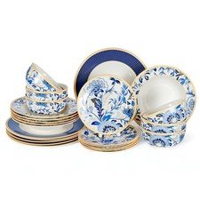 STPGOODS 24-pc Melodie de Fleurs Porcelain Dinner Service Set Dinnerware Set picture