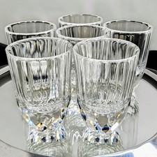 Vintage Set Of 6 Clear Cut Swarovski Crystal Schnapps Shot Glass  picture