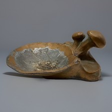 Antique 1933 McClelland Barclay Signed Art Deco Bronze Mushroom Dish picture