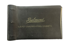 Vintage Belmont Lead Coated Steel Casket Catalog Shadyside Ohio Funeral Mortuary picture