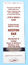 HESSTON BAR RESTAURANT MATCHBOOK COVER * HESSTON, INDIANA picture