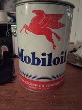 Mobiloil oil can 5qt can picture