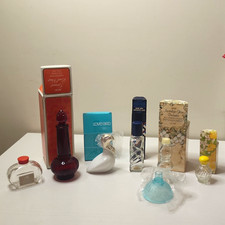 6 Avon Perfume & Cologne Mini Bottle Lot w/ Boxes Love Bird Wild Jasmine Sweet picture
