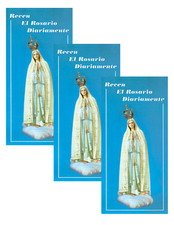 3 Copias Recen el Rosario Diariamente How to Pray Rosary Daily Spanish Espanol picture