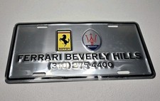 Beverly Hills Ferrari Metal License Plate Original Cover Maserati Dealership picture
