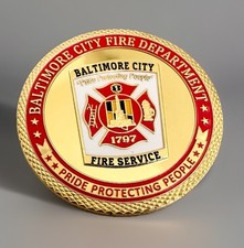BALTIMORE CITY FIRE DEPARTMENT Challenge Coin ·IN STOCK· ·FAST SHIPPING· ·NEW· picture