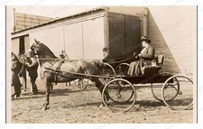 Brookline Massachusetts 1913-1914 Riding School Horse Buggy Standard Postcard picture
