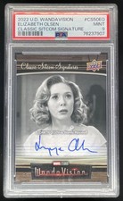 2022 UD Marvel Wandavision 1950s Classic Sitcom Elizabeth Olsen Auto PSA 9 picture
