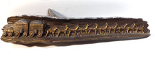 Custom Rustic Ceramic 20 Mule Team Carved Into Tree trunk (NB) picture