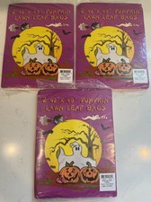 New Vintage 90s Pumpkin Lawn Leaf Bags 42
