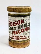 Antique Edison Gold Moulded Records Cylinder Tube Case No. 226 Thomas Edison picture