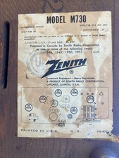 Vintage Zenith M730 AM/FM Tube Radio Wood Cabinet Mid Century Tested Working picture