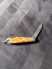 Vintage Richards of Sheffield Penknife Keyring: Seaside Memory Gift picture