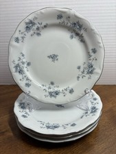 4~Vtg~Johann Haviland~Bavaria Germany Blue Garland~Bread & Butter Plates 6” picture