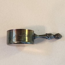 Vtg Towle EP Silver Plate Coffee Scoop  Pineapple Tipped Handle 3232 Monogrammed picture