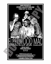 Oct 1974 Fleetwood Mac Concert Ford Auditorium Detroit Newspaper Ad 8x10 Photo picture