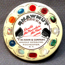 c.1915 SHAWMUT RUBBERS Hahn Co. ROCHESTER NY Calendar celluloid pocket mirror * picture