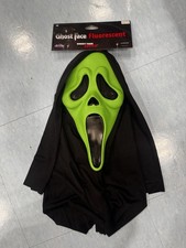 FLUORESCENT GREEN Tagged Scream Ghostface Fun World Mask 2019 Run Neon Halloween picture