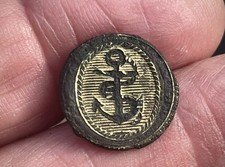 Royal Navy Anchor Cuff Button War of 1812 Napoleonic Detecting Find Charleston picture