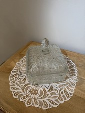 Vintage Indiana Glass Clear Tiara Bee Box Candy Dish picture